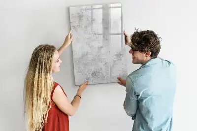 Pizarra magnética decorativa con rotulador diseño pared de hormigón