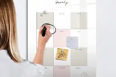 Pizarra magnética decorativa planificador anual con rotulador