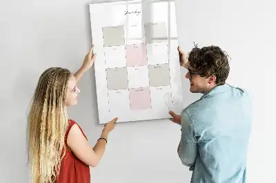 Pizarra magnética decorativa planificador anual con rotulador