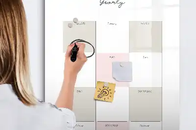 Pizarra magnética decorativa planificador anual con rotulador