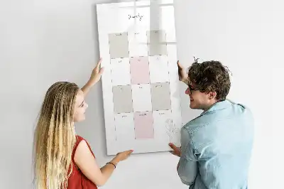 Pizarra magnética decorativa planificador anual con rotulador