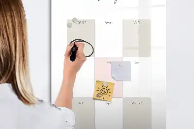 Pizarra magnética decorativa planificador anual con rotulador
