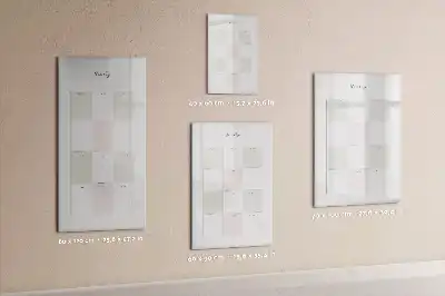Pizarra magnética decorativa planificador anual con rotulador