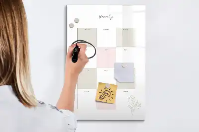 Pizarra magnética decorativa planificador anual con rotulador
