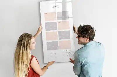 Planificador semanal pizarra magnética decorativa con rotulador