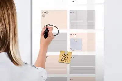 Planificador semanal pizarra magnética decorativa con rotulador