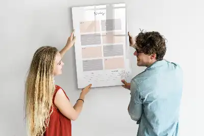 Planificador semanal pizarra magnética decorativa con rotulador