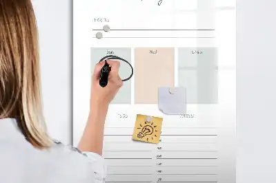 Pizarra magnética de cristal borrable planificador para hoy