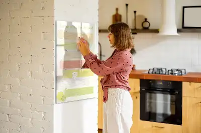 Planificador de menú magnético decorativo con rotulador incluido