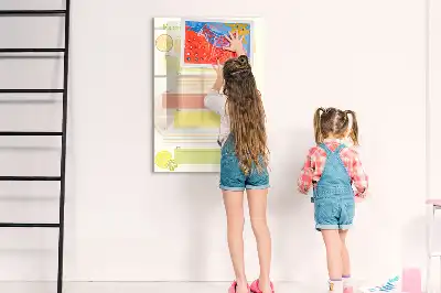 Planificador de menú magnético decorativo con rotulador incluido