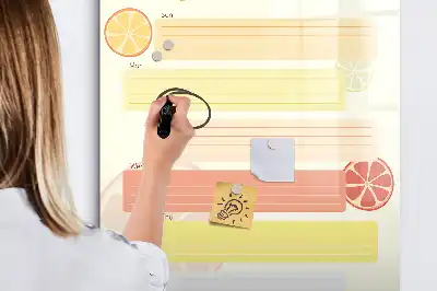 Planificador de menú magnético decorativo con rotulador incluido