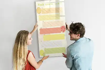 Planificador de menú magnético decorativo con rotulador incluido