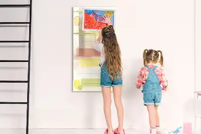 Planificador de menú magnético decorativo con rotulador incluido