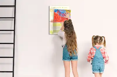 Planificador de menú magnético decorativo con rotulador incluido