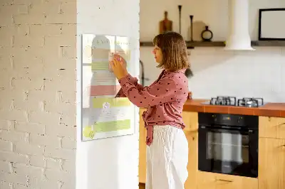 Planificador de menú magnético decorativo con rotulador incluido