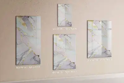 Pizarra magnética de cristal diseño de mármol decorativo