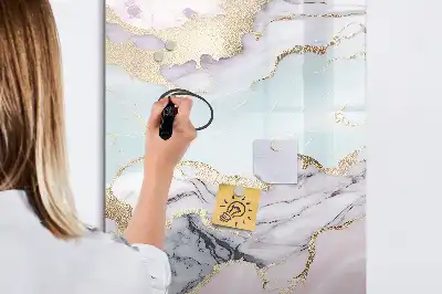 Pizarra magnética decorativa con rotulador diseño de mármol