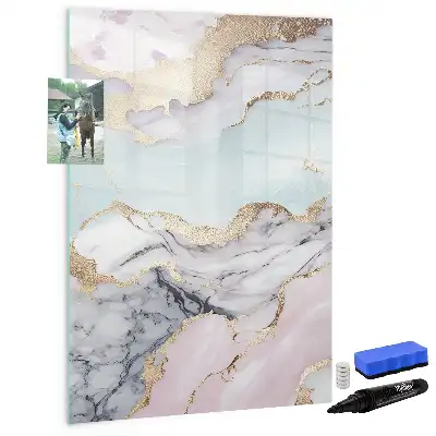 Pizarra magnética decorativa con rotulador diseño de mármol