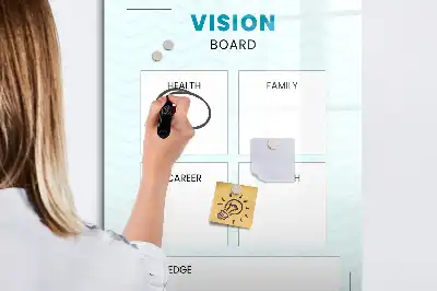 Pizarra magnética decorativa con rotulador planificador de salud