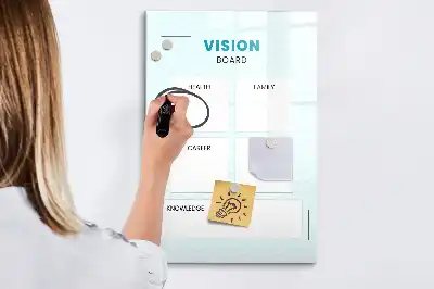 Pizarra magnética decorativa con rotulador planificador de salud
