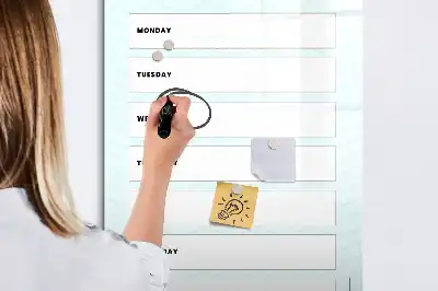 Planificador semanal pizarra magnética decorativa con rotulador