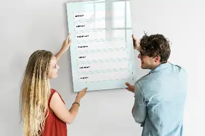 Planificador semanal pizarra magnética decorativa con rotulador