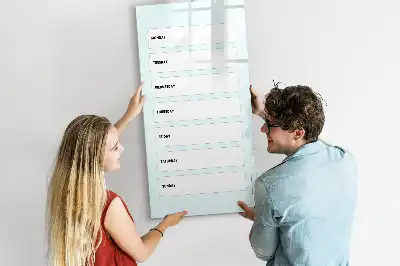 Planificador semanal pizarra magnética decorativa con rotulador