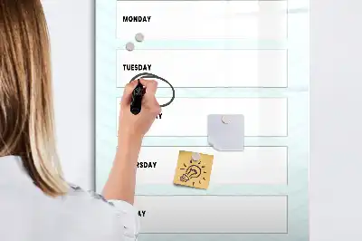 Planificador semanal pizarra magnética decorativa con rotulador