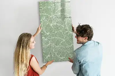 Pizarra magnética decorativa con rotulador con diseño de hojas grandes