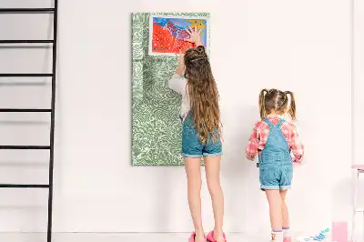 Pizarra magnética decorativa con rotulador con diseño de hojas grandes