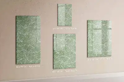 Pizarra magnética decorativa con rotulador con diseño de hojas grandes