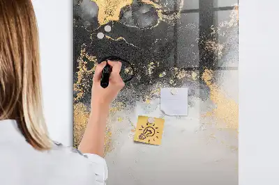 Pizarra magnética decorativa con rotulador diseño de abstracción de mármol