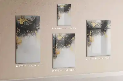 Pizarra magnética decorativa con rotulador diseño de abstracción de mármol