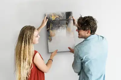 Pizarra magnética decorativa con rotulador diseño de abstracción de mármol