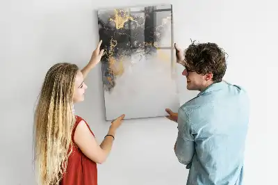 Pizarra magnética decorativa con rotulador diseño de abstracción de mármol