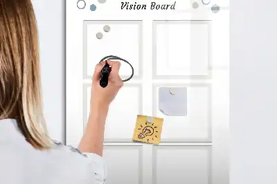 Pizarra magnética borrable de cristal tablero de visión