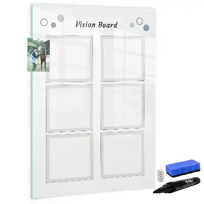 Pizarra magnética borrable de cristal tablero de visión