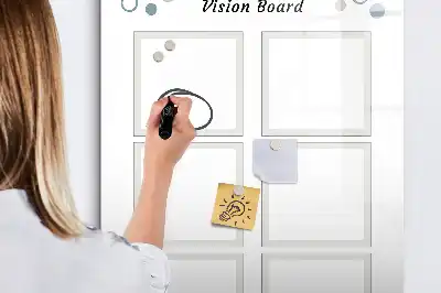 Pizarra magnética borrable de cristal tablero de visión