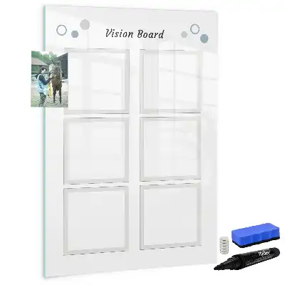 Pizarra magnética borrable de cristal tablero de visión