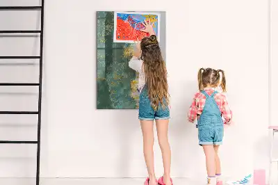 Pizarra magnética decorativa con rotulador con diseño de patrón decorativo
