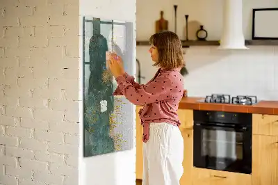 Pizarra magnética decorativa con rotulador con diseño de patrón decorativo