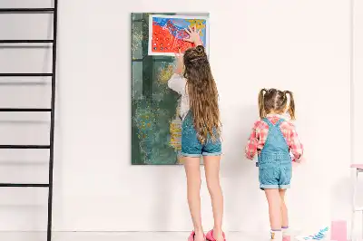 Pizarra magnética decorativa con rotulador con diseño de patrón decorativo