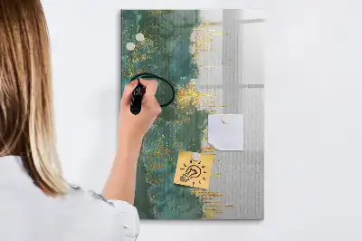 Pizarra magnética decorativa con rotulador con diseño de patrón decorativo
