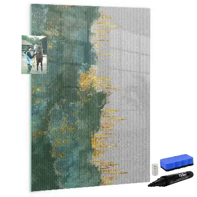 Pizarra magnética decorativa con rotulador con diseño de patrón decorativo