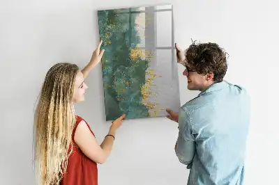Pizarra magnética decorativa con rotulador con diseño de patrón decorativo