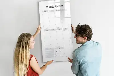Planificador semanal pizarra magnética decorativa con rotulador