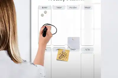 Planificador semanal pizarra magnética decorativa con rotulador