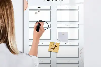 Pizarra magnética decorativa con rotulador incluida para tablero de visión