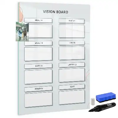 Pizarra magnética decorativa con rotulador incluida para tablero de visión