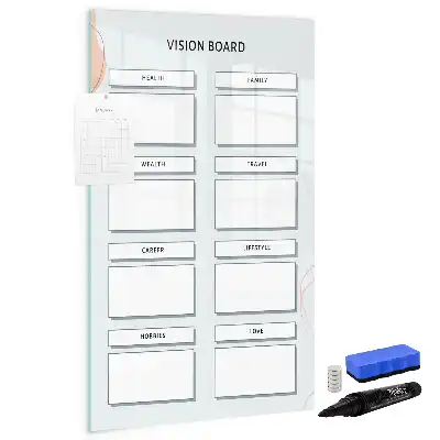 Pizarra magnética decorativa con rotulador incluida para tablero de visión
